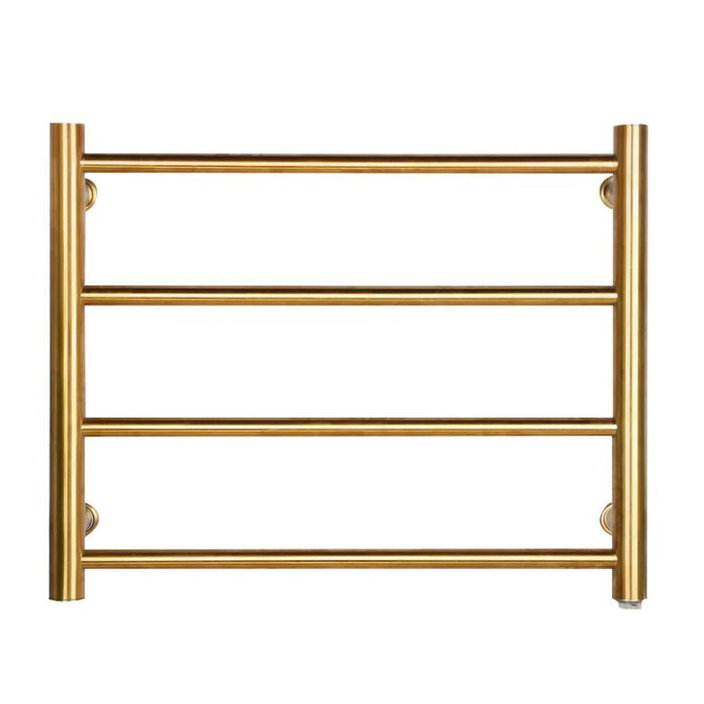 Gold Electric Towel Rack Electric Rail 4 Bars Ladder 304 Stainless Steel Clothes/Towel Warmer Rack Drying Rack For Bathroom Oasis Select Gold RightUS