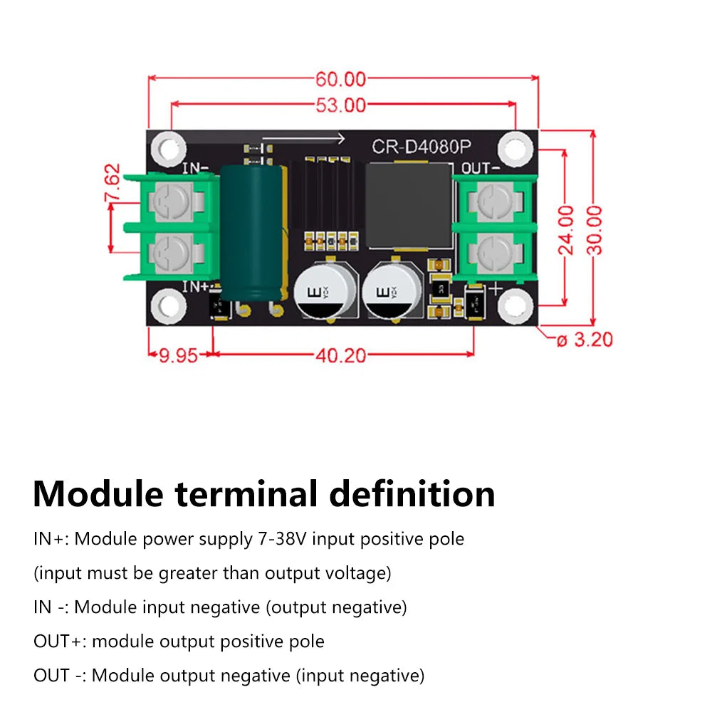 DC-DC 7-38V to 5V 12V 24V 6A High Power Stabilized Voltage Step Down Module Power Converter Lithium Charger Step Down Module Oasis Select