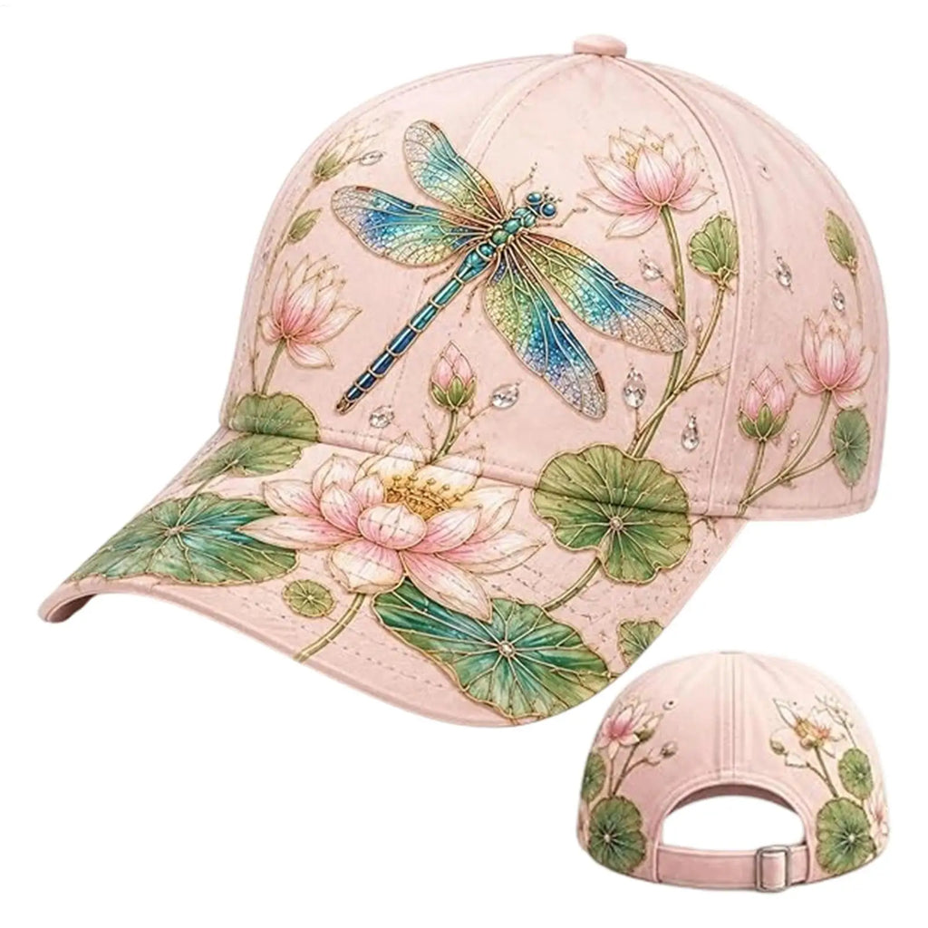 Breathable Garden Morning Cap Adjustable Animal Pattern Sports Sun Hat Soft Cotton Hummingbird Flowers Baseball Cap Outdoor Oasis Select