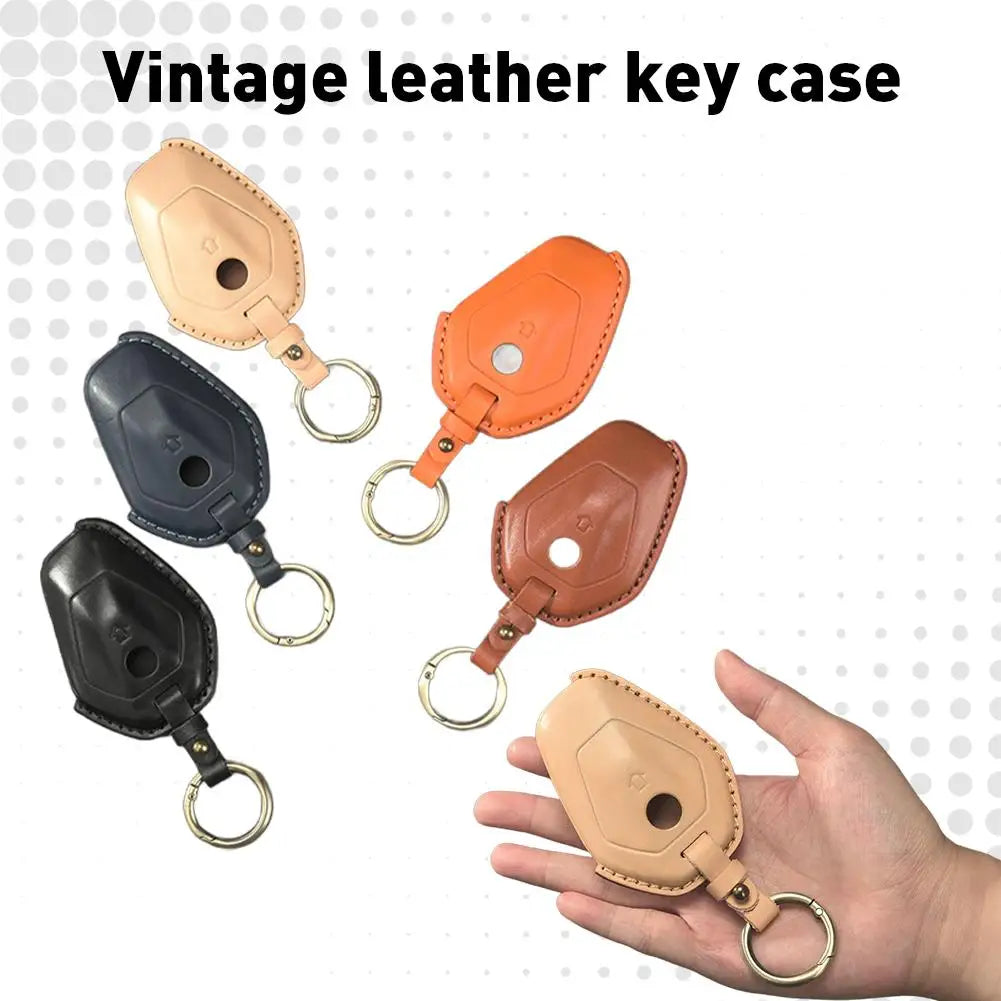 BMW R1300GS R12 Vintage Leather Key Fob Cover | Retro Cowhide