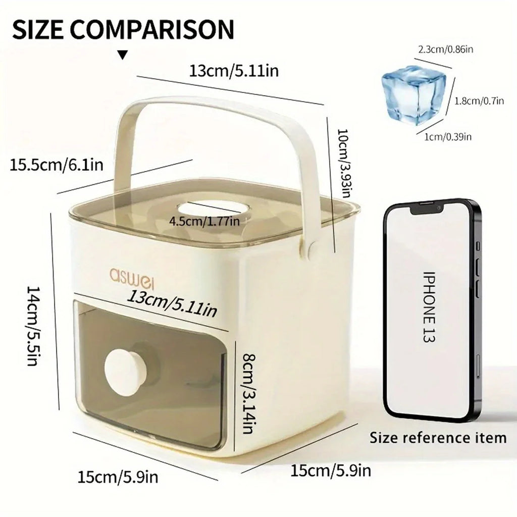 48-Cube Ice Maker with Easy-Press Lid - Double Layer, DIY Frozen Treats & Beverage Essential,kitchen accessories,gadgets Oasis Select