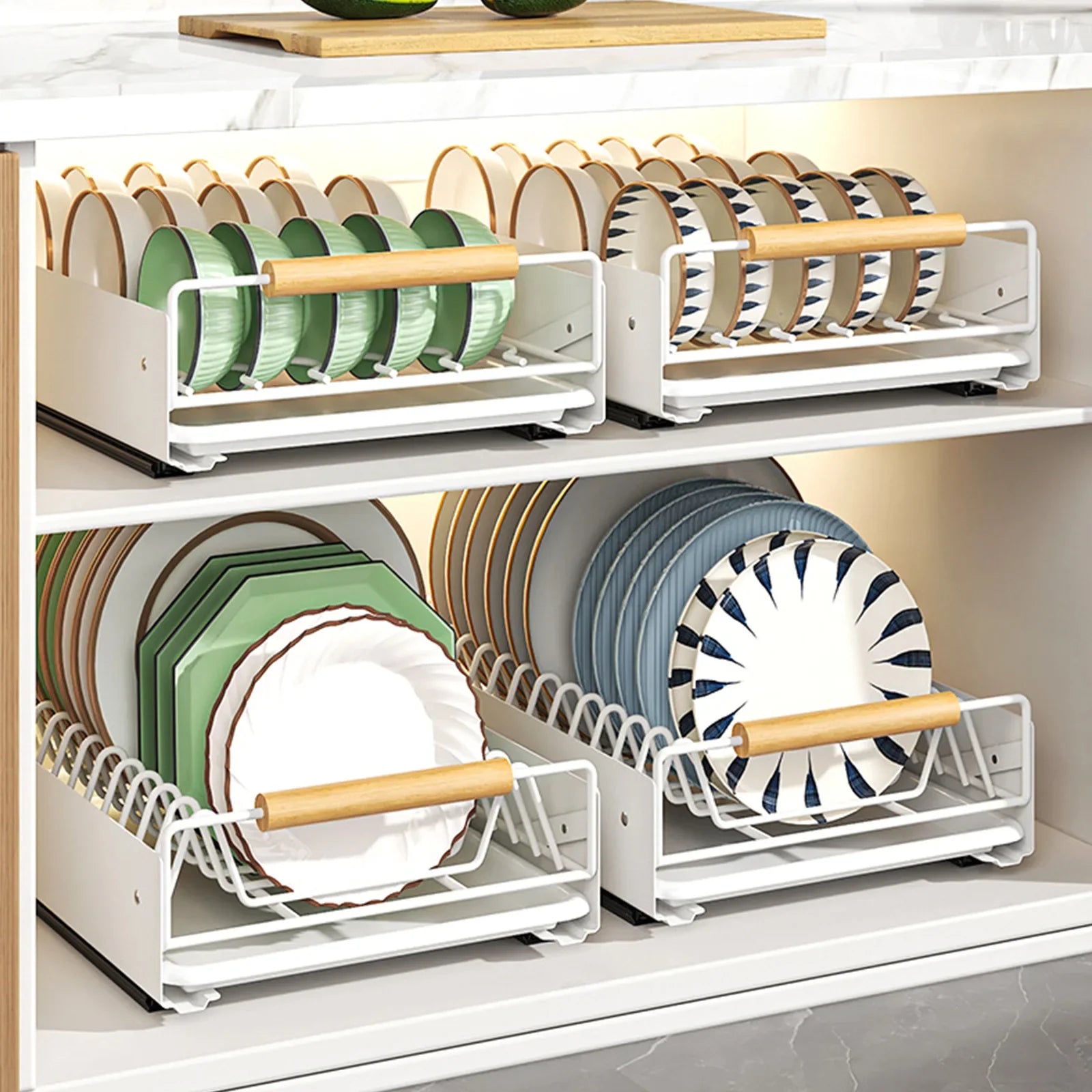 Kitchen Storage Rack Dish Rack Drain Rack Cupboard Pull Dishes Dish Rack Cupboard Shelf Pull Basket Oasis Select