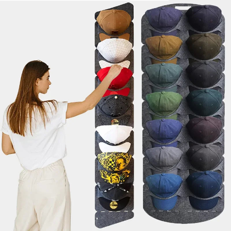 Felt Hat Storage Rack Cap Holder Wall Bag Clip Organizador Closet Baseball Peaked Travel Cap Organizer Wall Mount Hat Racks New Oasis Select