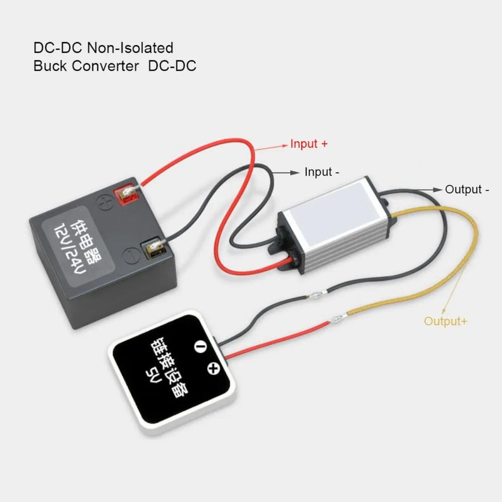 Power Supply Converter DC/DC 24V Step Down To 12V High Efficiency 5A Converter Adjustable Voltage Regulator USB Charging Module Oasis Select
