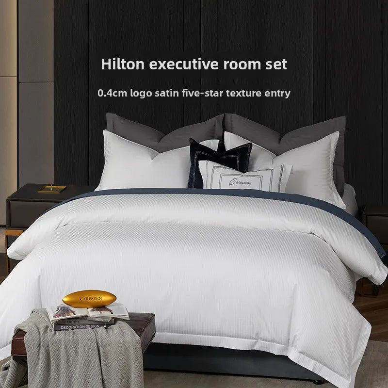 Light Luxury 100S Cotton 4-piece Bedding Set with Superior Sense Sheets and Duvet Set Bedding Comforter Bedding Sets Oasis Select