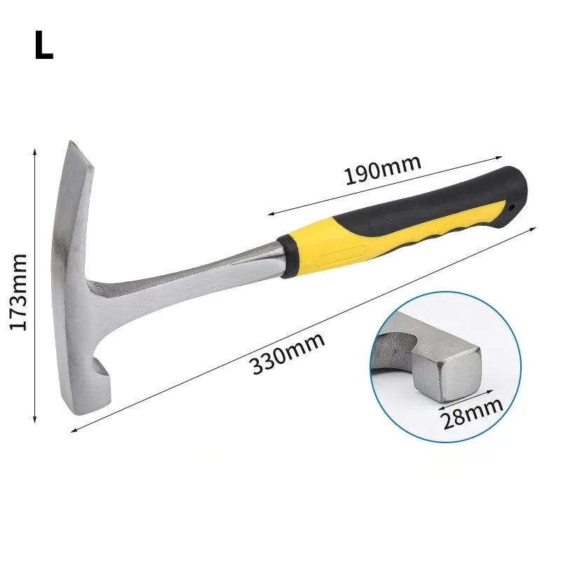 1Pcs Mini Claw Hammer Professional Geological Hammer Multifunctional Tool Pointed Tip Rubber Handle Grip Carpenter Hammer Oasis Select