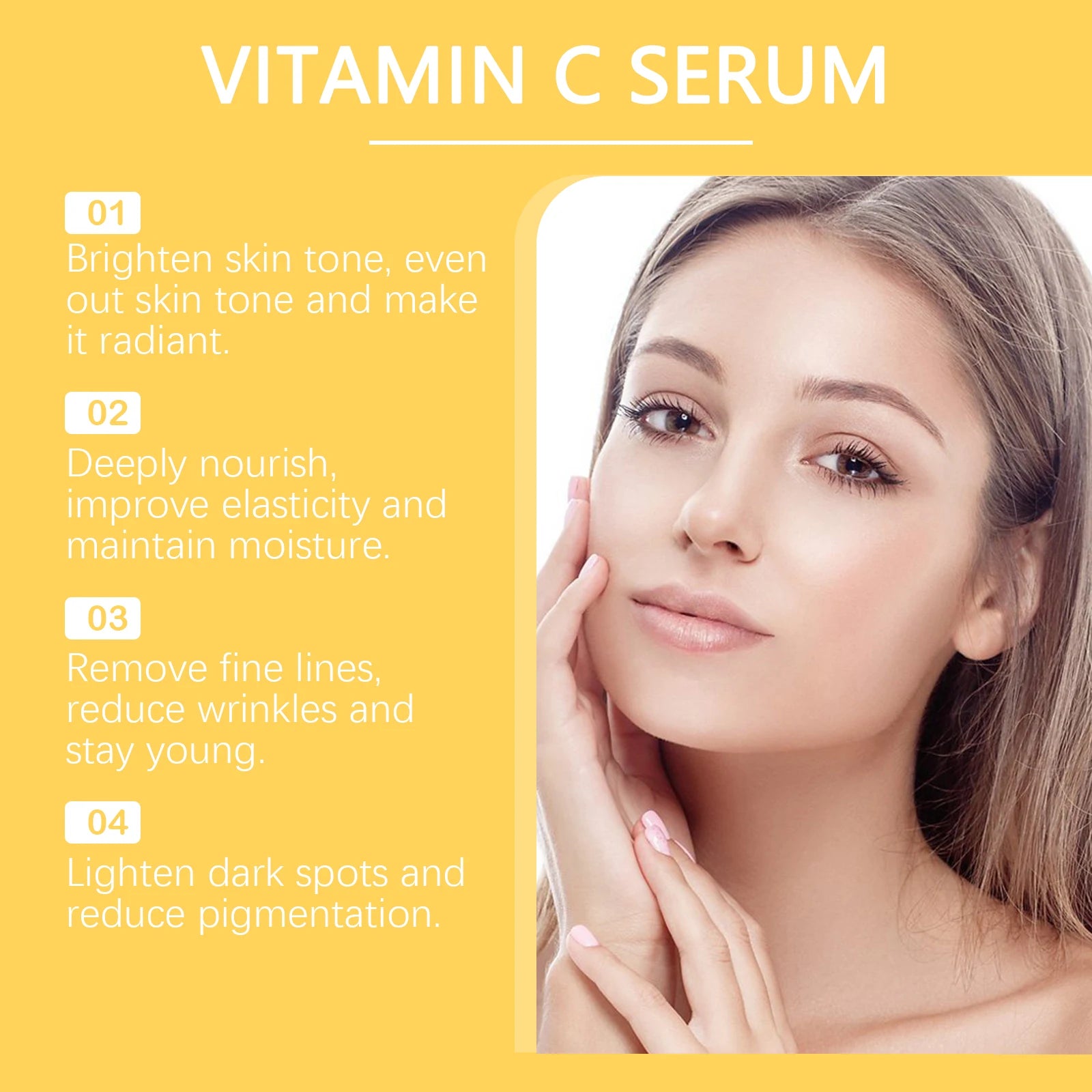 Vitamin C Facial Serum Acne Mark Reduce Fine Lines Brightening Even Skin Tone Moisturizing Essence Firming Nourishing Skin Care Oasis Select