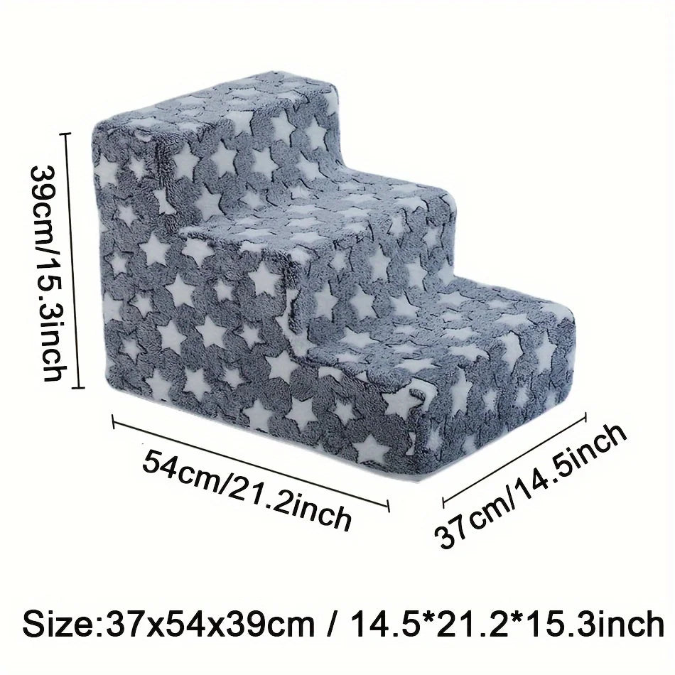 Pets Star Steps Foam Dogs Secure Stairs 3/4 Ramps Non-Slip Pets Steps for Protect Older Dogs Pets with Joint Pain Sofa Bed Ladde Oasis Select Plum