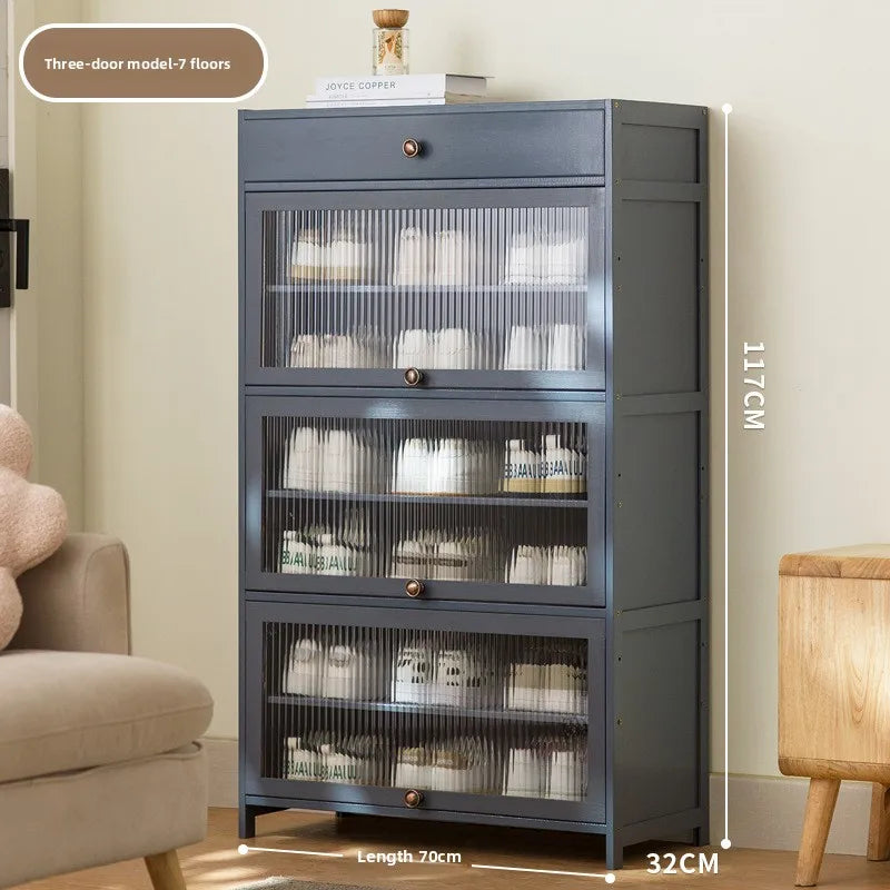 Shoe cabinet with door, simple and modern outside the door of the home, the new 2023 popular entrance Nanzhu shoe rack Oasis Select Height 70 long