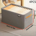 4PCS Extra Large Stackable Storage Boxes | Heavy-Duty Non-Woven Fabric Organizer, Space-Saving Multi-Purpose Storage for Closet Oasis Select 4PCS