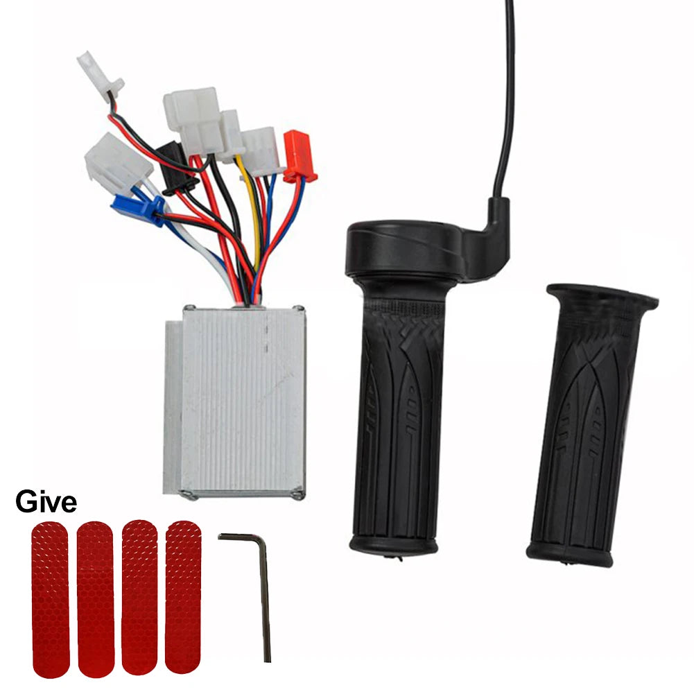 24-48V Brush Controller Throttle Grip Set Comfortable Grip Digit Display Easy Installation Heat Dissipation High Efficiency Oasis Select