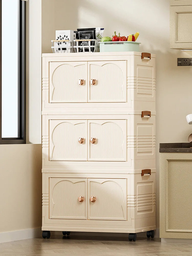 3/4/5layers Foldable Large Capacity Storage Cabinet ,Wardrobe Organizer,Multifunctional Space-Saving Utility Cabinet Oasis Select