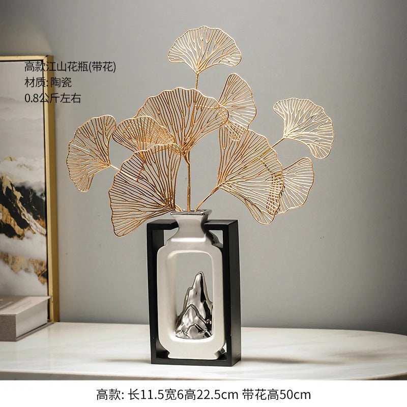 New Chinese Home Living Room Rockery Light Luxury Decoration Porch TV Cabinet Wine Cabinet Creative Fortune Adornment Oasis Select K