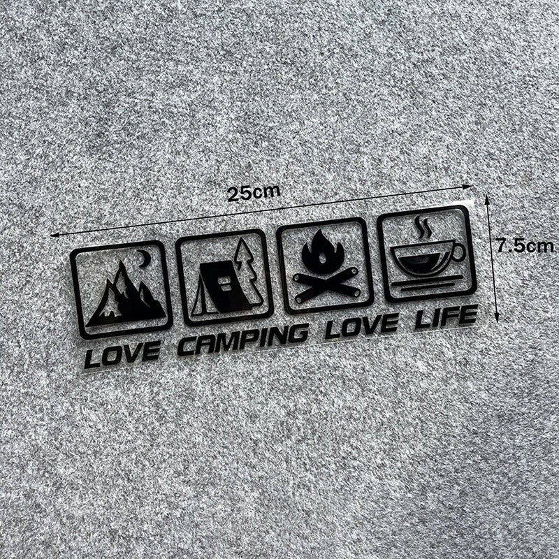 Love Camping, Love Life. Car Sticker Decoration Waterproof For Window And Bumper Stickers Of Cars, Trucks And Motorcycles Oasis Select A1