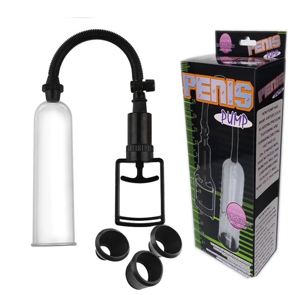Penis Pump Mnual Penis Enlarger Male Enhancement Erection Sex Toys For Man Vacuum Pump Big Dick Trainer Cock Lasting Masturbator Oasis Select