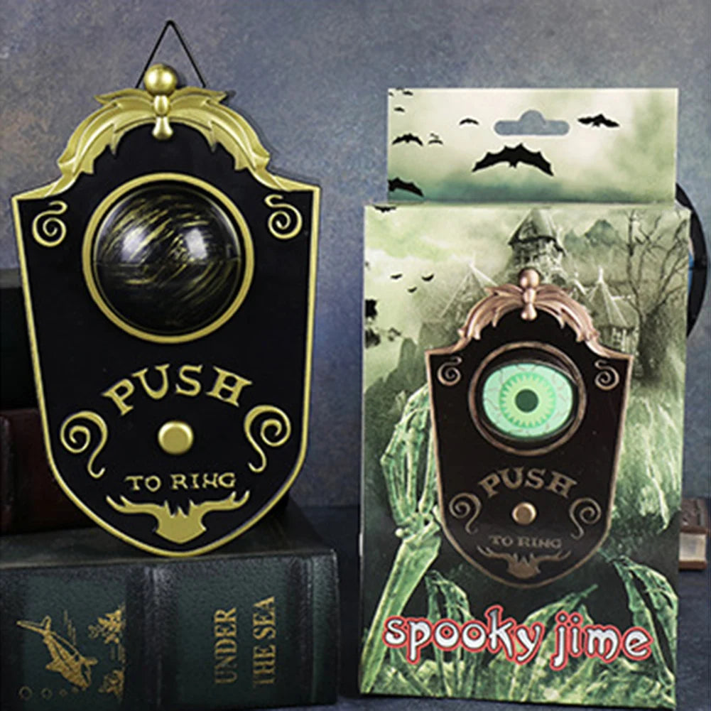 Luminous One Eyed Doorbell Haunted Decorations Creepy Eyes Doorbell Horror Props Scary Doorbell with Sound Lights for Halloween Oasis Select