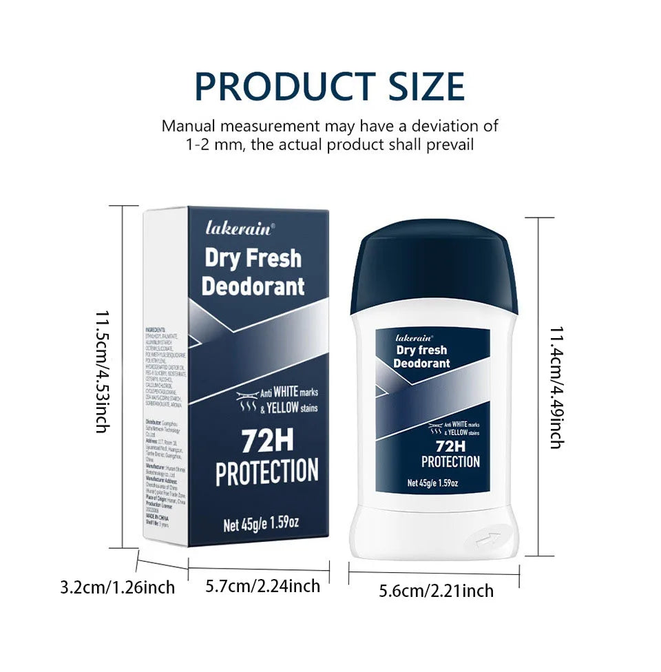 45g Men's Antiperspirant Deodorant Cream Underarm Odor Removal Woody Musk 72H Long Lasting Oasis Select