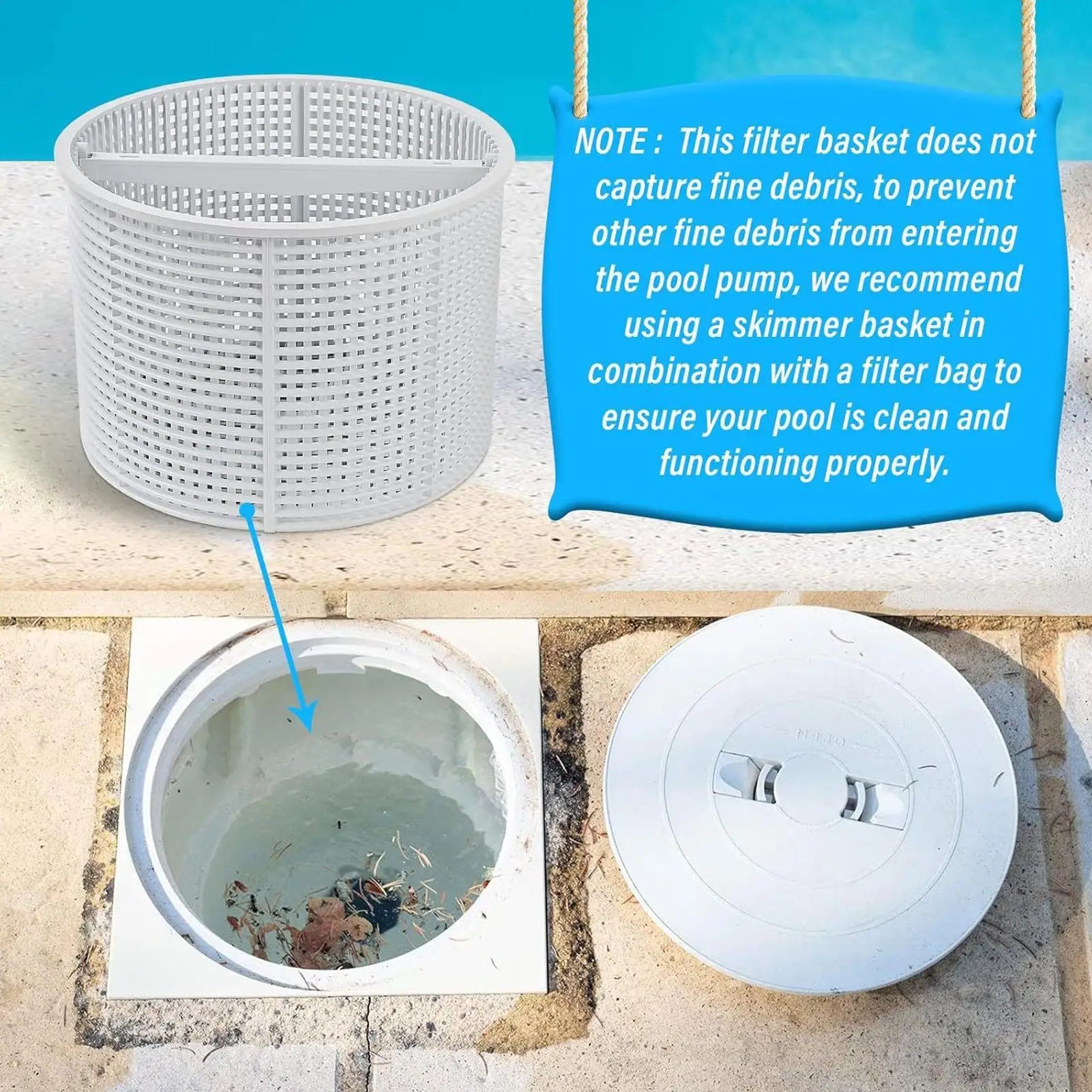 Pool Skimmer Basket Ground Skimmer Basket Effective Strainer Cleaner Supplies Basket For Leaves And Debris Removal Hot Tubs Oasis Select