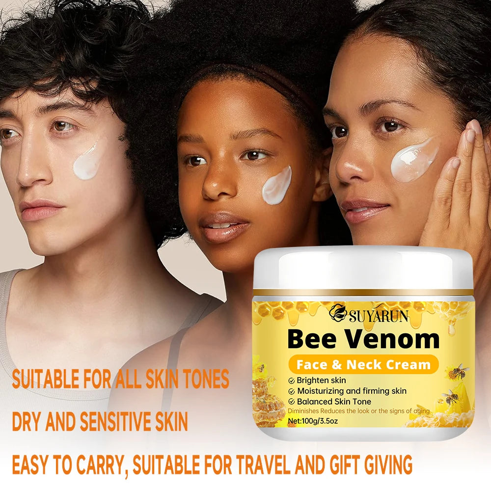 SUYARUN Premium Bee Venom Anti-Aging Face & Neck Cream - Firming Wrinkle Reduction, Deep Hydration Organic Formula. Oasis Select