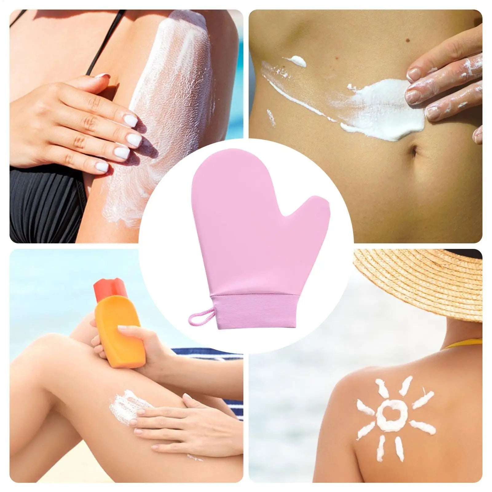 Tan Mitt Body Lotion Glove Self Tanning Mitt Double Sided Prevents Sticky Hands Applicator Portable Quick Dry Lotion Gloves Oasis Select