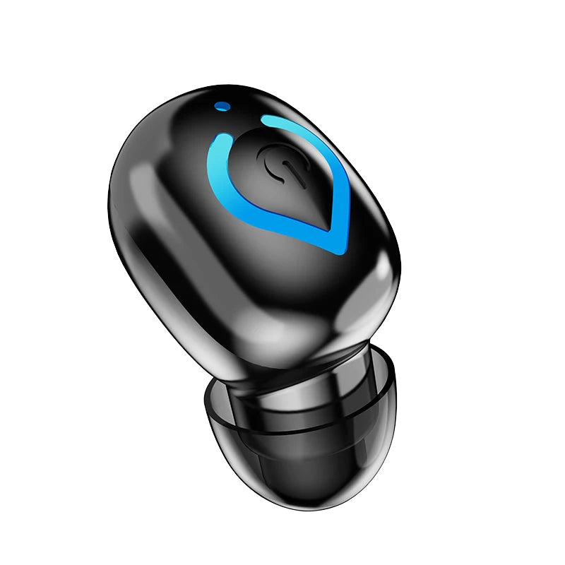 Mini Bluetooth Headset TWS Wireless Earphone Music Earpiece For Cellphones Headphone With Microphone In-Ear HD HiFi Stereo Lady Oasis Select Black