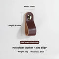 Cowhide Leather Cabinet Handles for Kids Room Kitchen Drawer Knobs Door Hardware Modern Minimalist Furniture Accessories