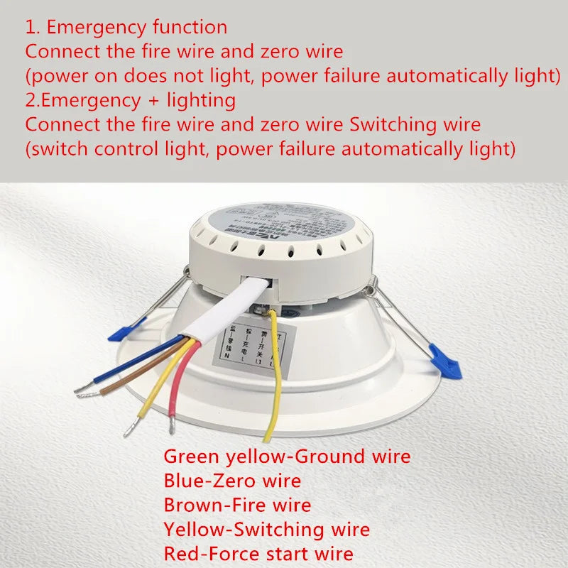 SHINEKNOT LED Recessed Emergency Downlight AC 200–240V
