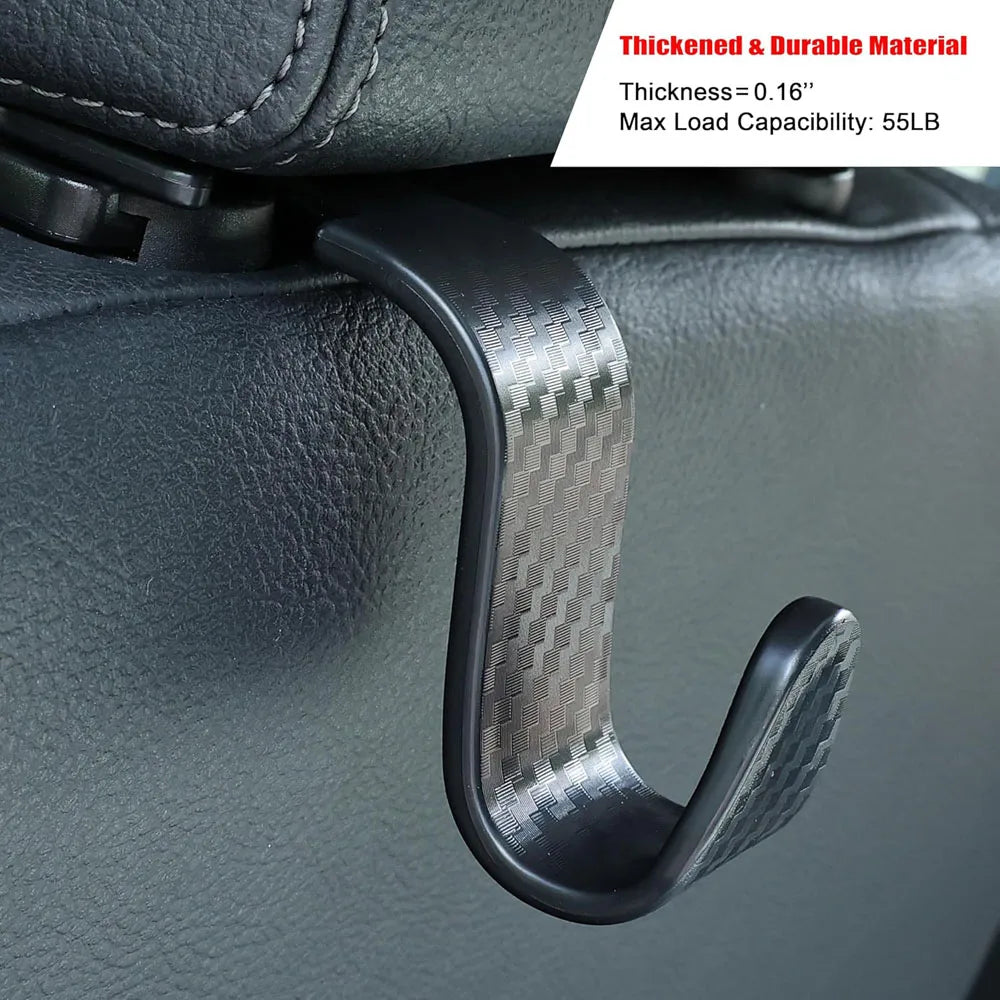 Car Seat Headrest Hook 4 Pack Hanger Universal Vehicle Car Storage Organizer for Handbag Purse Coat fit Universal Vehicle Car Oasis Select