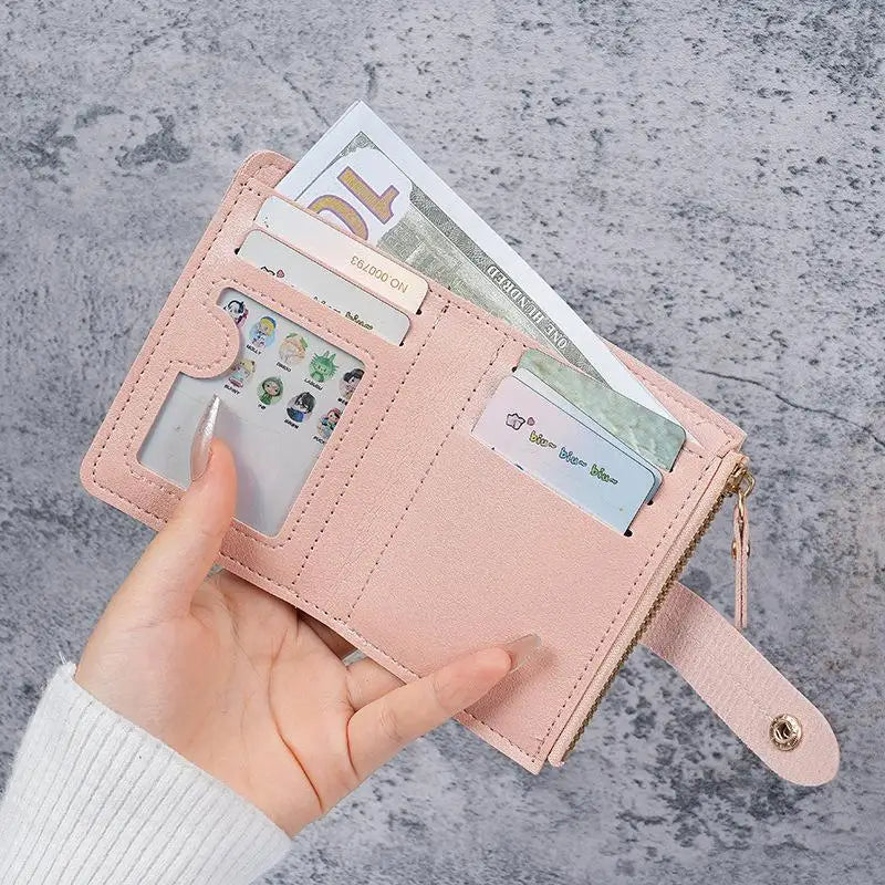Slim PU Leather Women's Wallet – Zipper Coin Pocket & Card Slots Women's Slim Wallet Oasis Select
