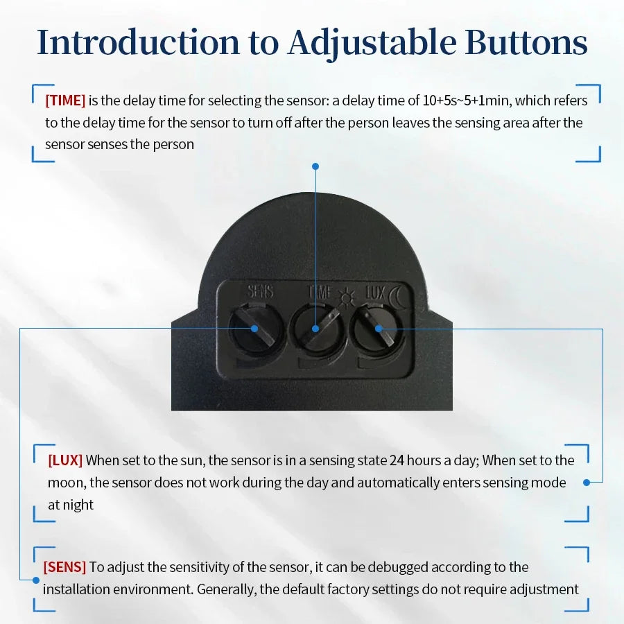 12V PIR Motion Sensor Switch – Auto Infrared Light Detector Motion Sensor Switch Oasis Select