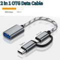 （Color random ）2in1 USB 3.0 OTG Adapter Cable Fast Transfer Braided Cord For Samsung MateBook U Disk Tablet PC Card Reader Oasis Select Default Title