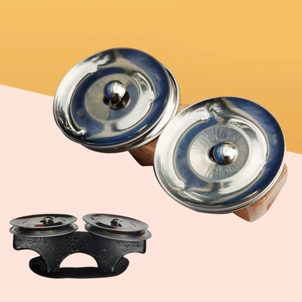 Finger Jingles Tambourine Steel Jingles Handheld Percussion For Cajon Hand Drum Oasis Select