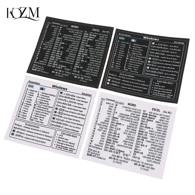 Windows PC Keyboard Shortcut Sticker – 14 Styles | PVC