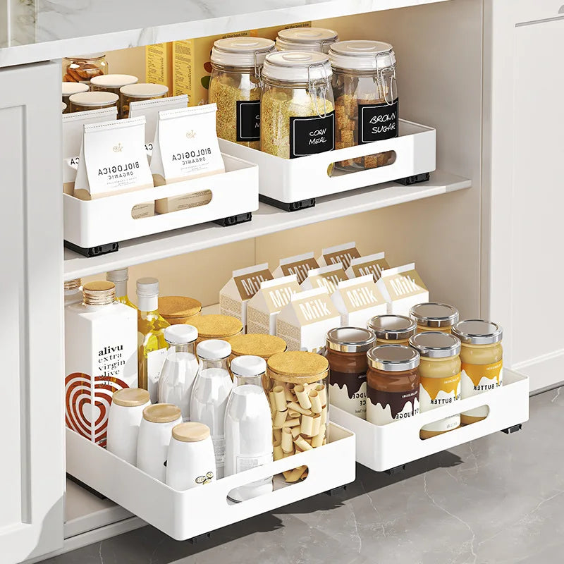 Cabinet basket dish seasoning rack storage artifact kitchen sink organizing rack pull-out rack in cabinet Oasis Select