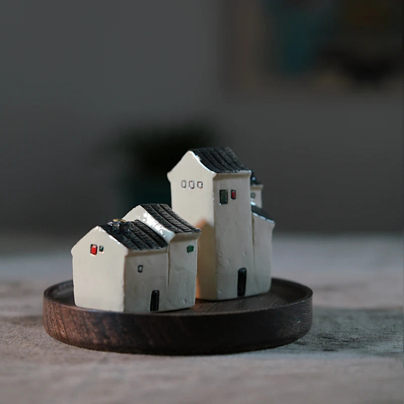 Creative Small Handmade Ceramic Incense Stick Incense Base Agarwood Incense Burner Household Tray Ornament Oasis Select F