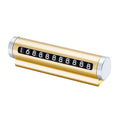 Metal Car Temporary Parking Card Universal Rotate Phone Number Plate Aluminum Stickers Park Stop in Car-styling Auto Accessories Oasis Select Gold 1PC