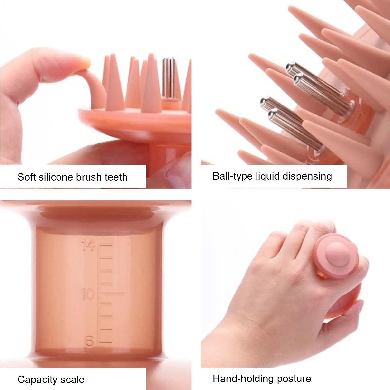 Head Massage Care Brush Multifunctional Silicone Scalp Applicator Hair Care Essential Oil Liquid Guid Comb Shampoo Dispense Oasis Select