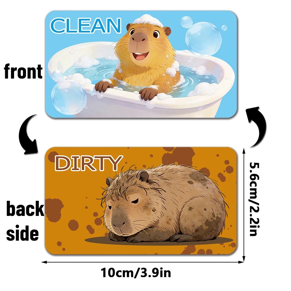 Kitchen Dishwasher Status Magnet Reversible Clean Dirty Sign Strong Magnetic Indicator Sticker for Household Use Oasis Select DWCT132