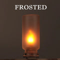 USB LED Flickering Flame Night Light | Glass Mood Lamp