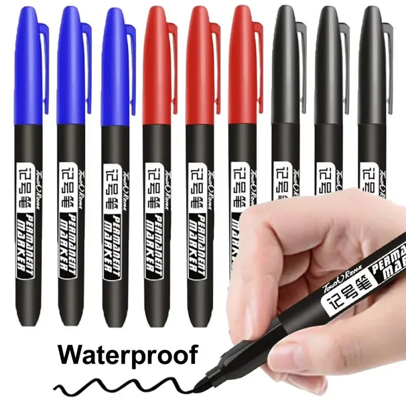 9/6/3pcs Permanent Art Marker Pen Fine Point Waterproof Ink Thin Nib Crude Nib Black Blue Red Ink 1.0mm Fine Color Marker Pens Oasis Select
