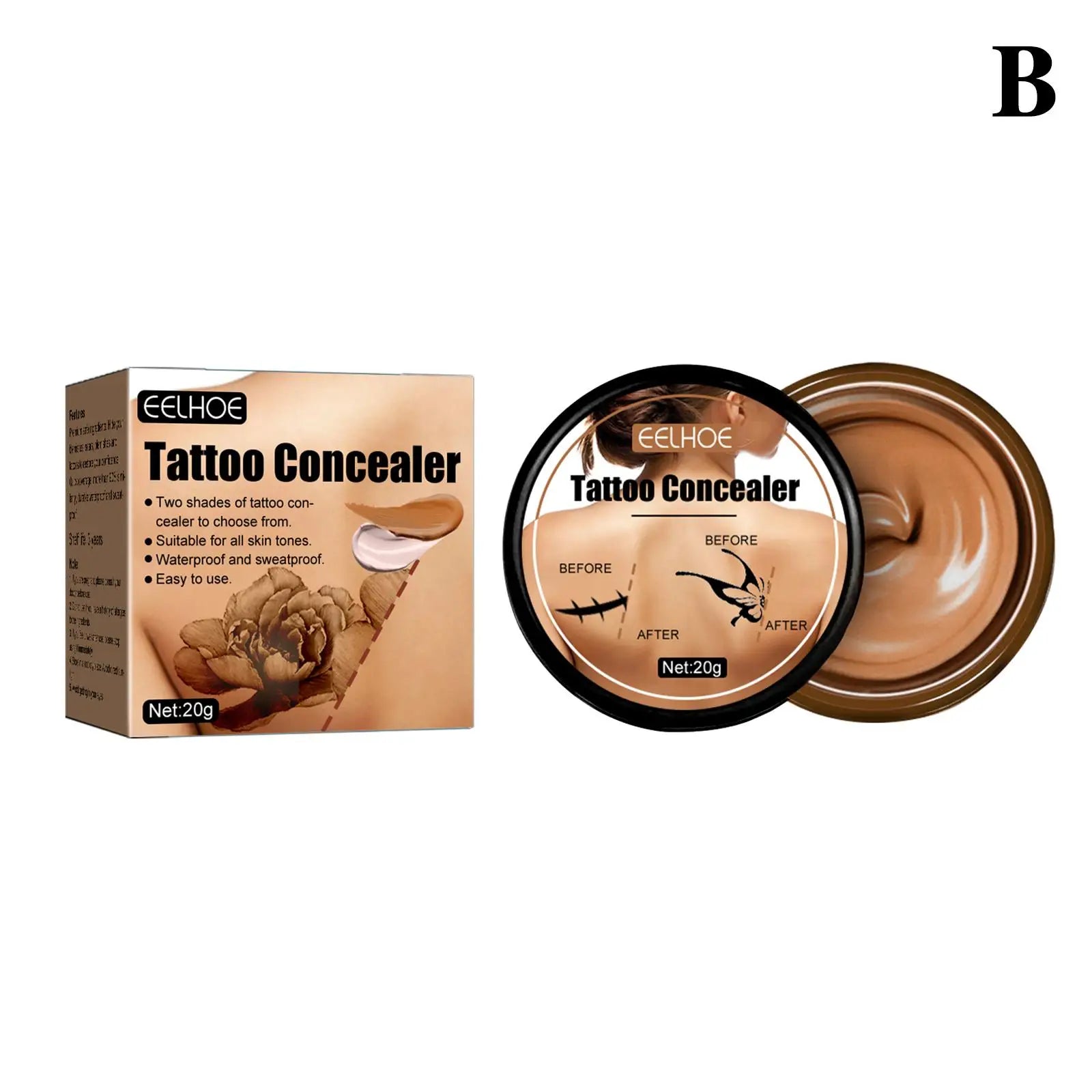 Waterproof Tattoo Concealer Cover Scar Makeup Brighten Foundation Cream Freckle Birthmarks Cover Concealer Body Coverage Cream Oasis Select dark