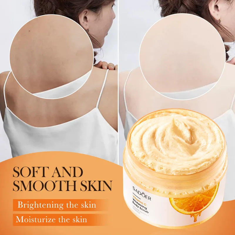 SADOER Vitamin C Body Scrub – Brightening Exfoliating Cream Body Exfoliating Scrub Oasis Select