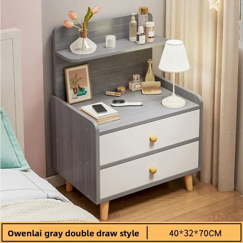 Multi-functional Household Goods Bedside Table Wide Small Chest Cabinet Multi-layer Locker With Drawers Small Cabinet Oasis Select Double Draw C