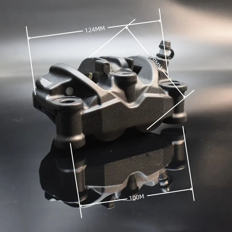 Motorcycle Nissin forged brake caliper asymmetric 4-piston 100MM installation lock point for front wheel braking Oasis Select right side