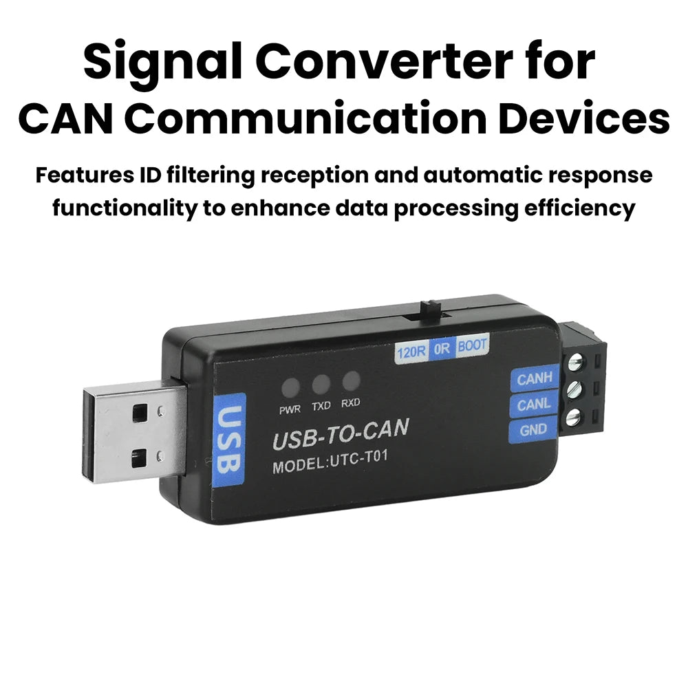 USB to CAN Converter Adapter CAN Bus Analyzer Communication Module CAN 2.0A Protocol Support Industrial Tester Oasis Select