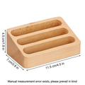1pcs Wooden Business Card Box Creative Desktop Large Capacity Display and Storage Front Desk Business Card Holder Oasis Select Beech