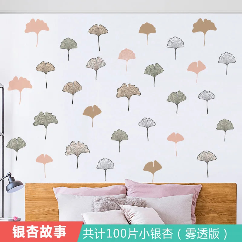 Ink Smudge Light Blue Mountain Background Wall Decoration Stickers Bedroom Bedside Chinese Artistic Conception Wall Stickers Oasis Select 7