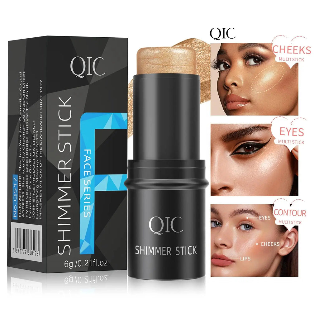 QIC Creamy Highlighter Contour Stick – Shimmer Bronzer & Blush