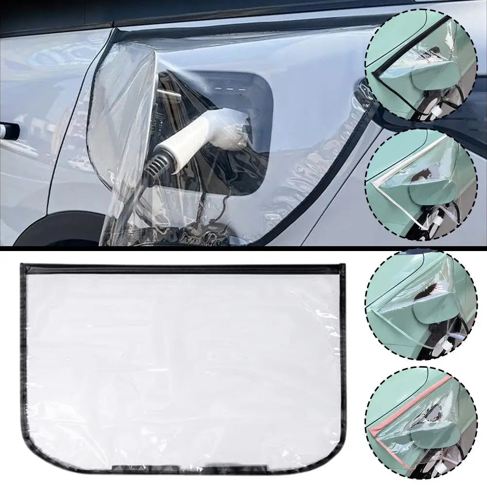 EV Charging Port Rain Cover – Universal Waterproof PVC Shield
