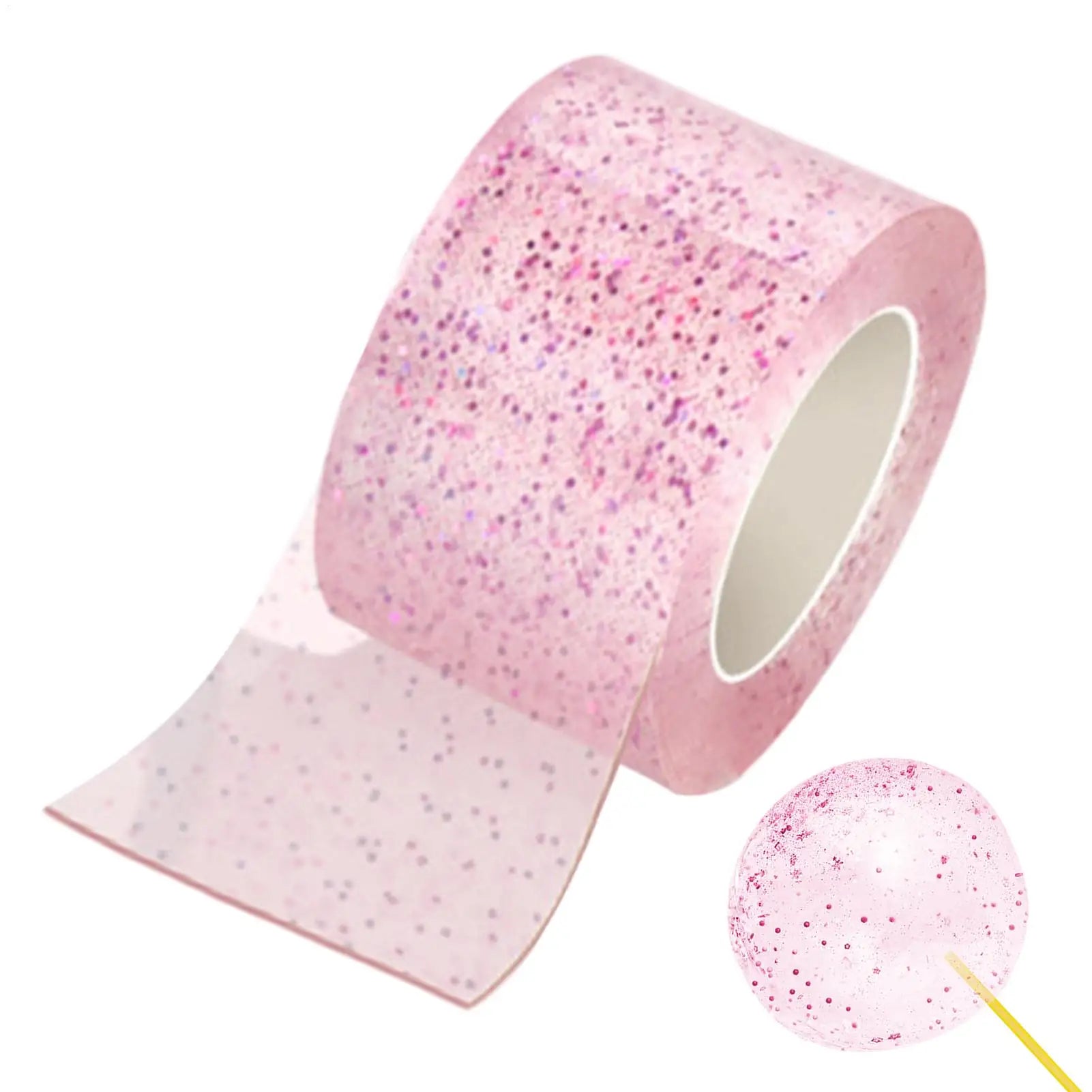 Adhesive Blowable Bubble Tapes Diy Craft Making Pinch Bubbles Colorful Glitter Double-Sided High Sticky Nano Bubble Tape Oasis Select